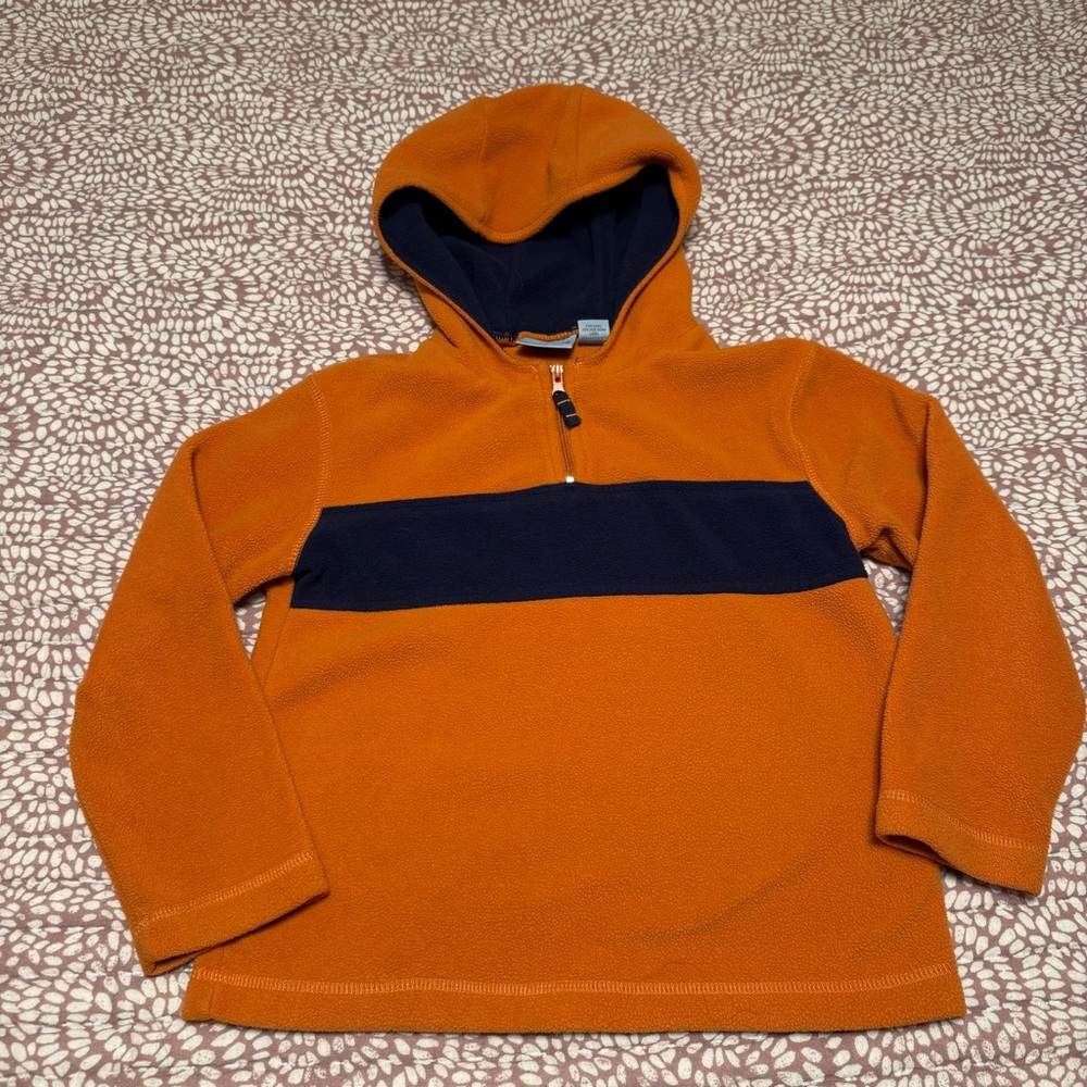Duck Head Burnt Orange Hoodie with Navy Stripe